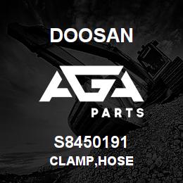 S8450191 Doosan CLAMP,HOSE | AGA Parts