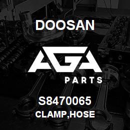 S8470065 Doosan CLAMP,HOSE | AGA Parts