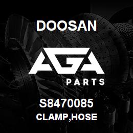 S8470085 Doosan CLAMP,HOSE | AGA Parts