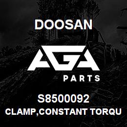 S8500092 Doosan CLAMP,CONSTANT TORQUE | AGA Parts