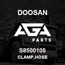 S8500105 Doosan CLAMP,HOSE | AGA Parts