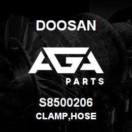 S8500206 Doosan CLAMP,HOSE | AGA Parts