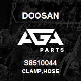S8510044 Doosan CLAMP,HOSE | AGA Parts