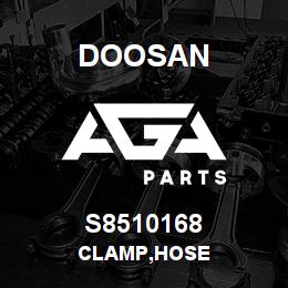 S8510168 Doosan CLAMP,HOSE | AGA Parts