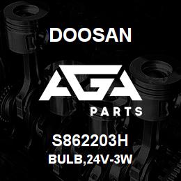 S862203H Doosan BULB,24V-3W | AGA Parts