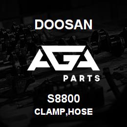 S8800 Doosan CLAMP,HOSE | AGA Parts