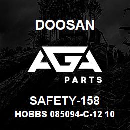 SAFETY-158 Doosan HOBBS 085094-C-12 10-80VDC,2-SCREW BLACK | AGA Parts