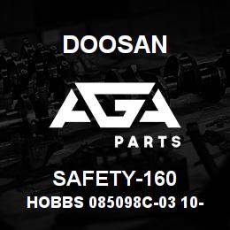 SAFETY-160 Doosan HOBBS 085098C-03 10-80VDC,HOUR METER (CH | AGA Parts