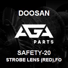 SAFETY-20 Doosan STROBE LENS (RED),FOR TALL STROBE LIGHT | AGA Parts