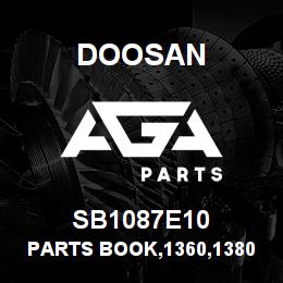 SB1087E10 Doosan PARTS BOOK,1360,1380 | AGA Parts