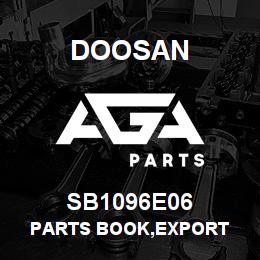 SB1096E06 Doosan PARTS BOOK,EXPORT | AGA Parts