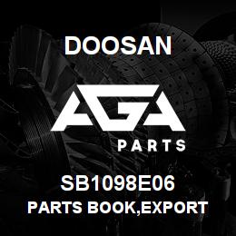 SB1098E06 Doosan PARTS BOOK,EXPORT | AGA Parts