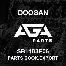 SB1103E06 Doosan PARTS BOOK,EXPORT | AGA Parts