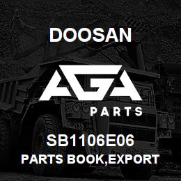 SB1106E06 Doosan PARTS BOOK,EXPORT | AGA Parts