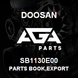 SB1130E00 Doosan PARTS BOOK,EXPORT | AGA Parts