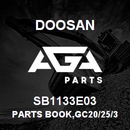 SB1133E03 Doosan PARTS BOOK,GC20/25/30/33E5 (HMC 2.4L) | AGA Parts