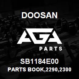 SB1184E00 Doosan PARTS BOOK,2290,2300 | AGA Parts