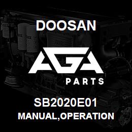 SB2020E01 Doosan MANUAL,OPERATION | AGA Parts