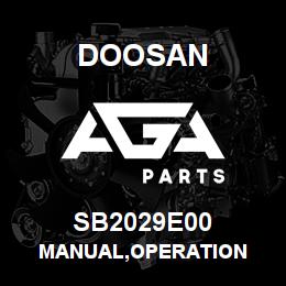 SB2029E00 Doosan MANUAL,OPERATION | AGA Parts