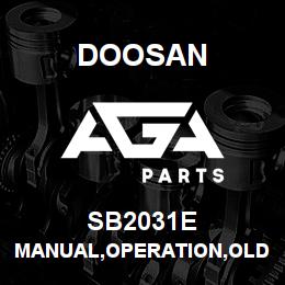 SB2031E Doosan MANUAL,OPERATION,OLD | AGA Parts