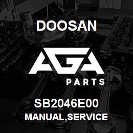 SB2046E00 Doosan MANUAL,SERVICE | AGA Parts