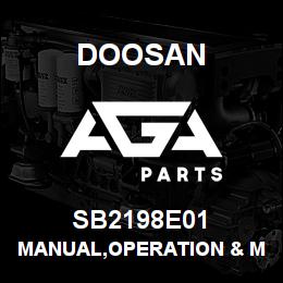 SB2198E01 Doosan MANUAL,OPERATION & MAINTENANCE | AGA Parts