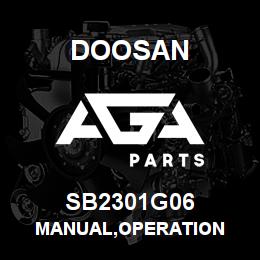 SB2301G06 Doosan MANUAL,OPERATION | AGA Parts