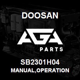 SB2301H04 Doosan MANUAL,OPERATION | AGA Parts