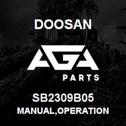SB2309B05 Doosan MANUAL,OPERATION | AGA Parts