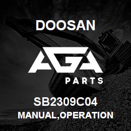 SB2309C04 Doosan MANUAL,OPERATION | AGA Parts