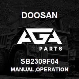 SB2309F04 Doosan MANUAL,OPERATION | AGA Parts