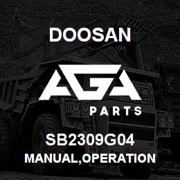 SB2309G04 Doosan MANUAL,OPERATION | AGA Parts
