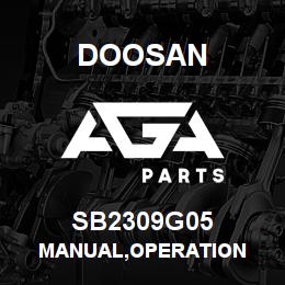 SB2309G05 Doosan MANUAL,OPERATION | AGA Parts