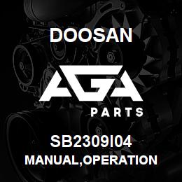 SB2309I04 Doosan MANUAL,OPERATION | AGA Parts