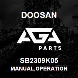 SB2309K05 Doosan MANUAL,OPERATION | AGA Parts