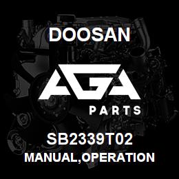 SB2339T02 Doosan MANUAL,OPERATION | AGA Parts