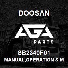 SB2340F01 Doosan MANUAL,OPERATION & MAINTENANCE | AGA Parts