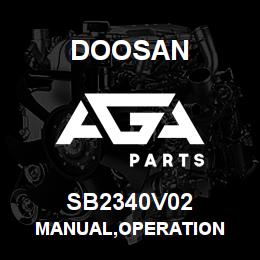 SB2340V02 Doosan MANUAL,OPERATION | AGA Parts