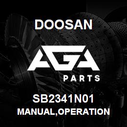 SB2341N01 Doosan MANUAL,OPERATION | AGA Parts