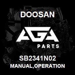 SB2341N02 Doosan MANUAL,OPERATION | AGA Parts