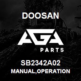 SB2342A02 Doosan MANUAL,OPERATION | AGA Parts
