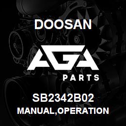 SB2342B02 Doosan MANUAL,OPERATION | AGA Parts