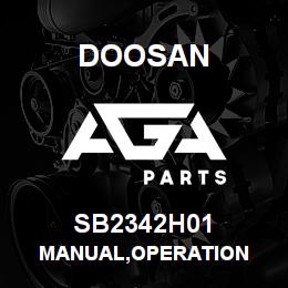 SB2342H01 Doosan MANUAL,OPERATION | AGA Parts