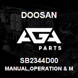SB2344D00 Doosan MANUAL,OPERATION & MAINTENANCE,DUTCH | AGA Parts