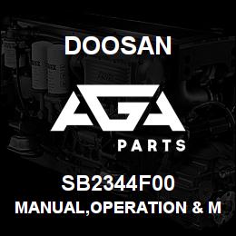 SB2344F00 Doosan MANUAL,OPERATION & MAINTENANCE,D25G | AGA Parts