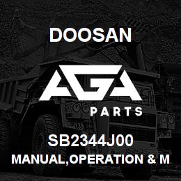 SB2344J00 Doosan MANUAL,OPERATION & MAINTENANCE,SLOVAK | AGA Parts