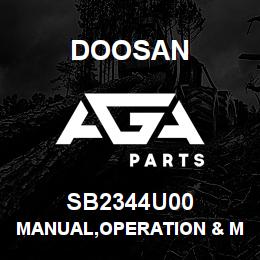 SB2344U00 Doosan MANUAL,OPERATION & MAINTENANCE,LITHUANIA | AGA Parts