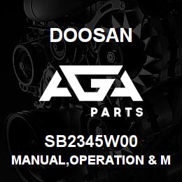 SB2345W00 Doosan MANUAL,OPERATION & MAINTENANCE,POLISH | AGA Parts
