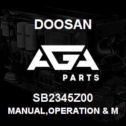 SB2345Z00 Doosan MANUAL,OPERATION & MAINTENANCE,D160S-5 | AGA Parts
