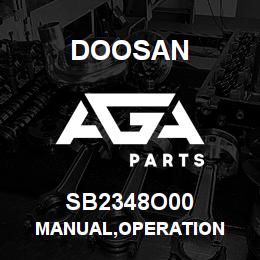 SB2348O00 Doosan MANUAL,OPERATION | AGA Parts